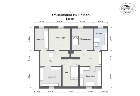 Grundriss – Familientraum im Grünen. – Keller – 2D